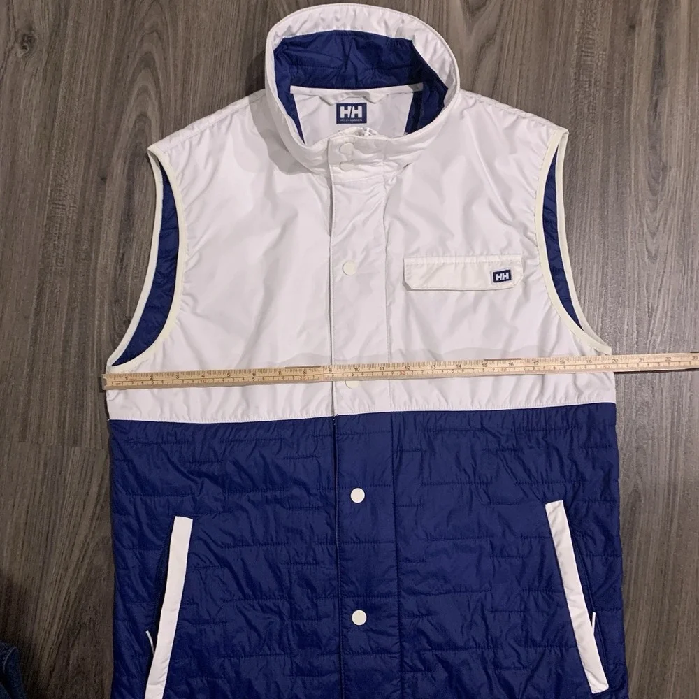 Helly Hansen Movatn Vest 85% Wool Insulation Blue White Colorblock Polyester Med